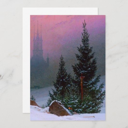 Winterlandschap Caspar David Friedrich Save The Date (Voorkant / Achterkant)