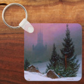 Winterlandschap Caspar David Friedrich Sleutelhanger (Voorkant)
