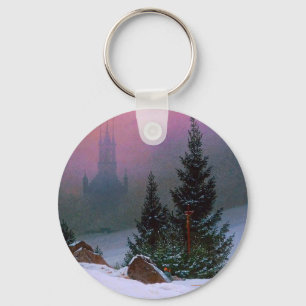 Winterlandschap Caspar David Friedrich Sleutelhanger