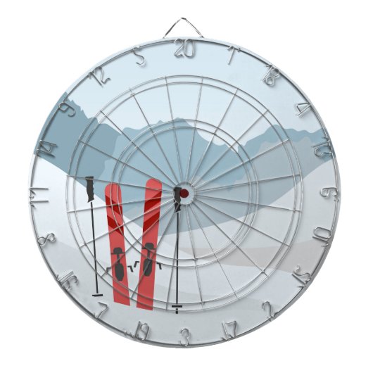 Winterlandschap Dartbord (Voorkant)