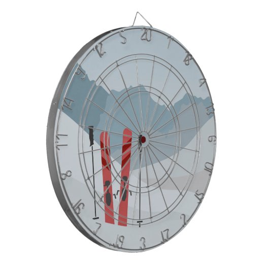 Winterlandschap Dartbord (Voorkant Links)