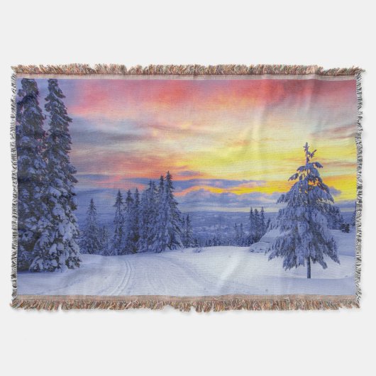 Winterlandschap Deken (Voorkant)