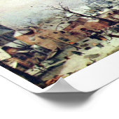 Winterlandschap door Avercamp Hendrik Poster (Hoek)