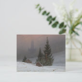 Winterlandschap door Caspar David Friedrich Briefkaart (Staand voorkant)