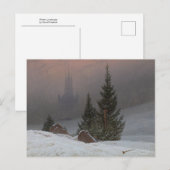 Winterlandschap door Caspar David Friedrich Briefkaart (Voorkant / Achterkant)