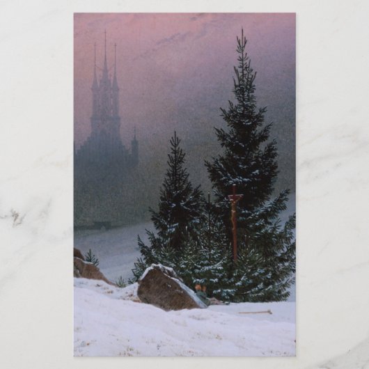 Winterlandschap (door Caspar David Friedrich) Briefpapier (Voorkant)