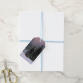 Winterlandschap (door Caspar David Friedrich) Cadeaulabel (Met Touw)