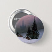 Winterlandschap (door Caspar David Friedrich) Ronde Button 5,7 Cm (Voorkant /achterkant)