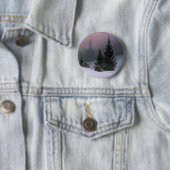 Winterlandschap (door Caspar David Friedrich) Ronde Button 5,7 Cm (In situ)