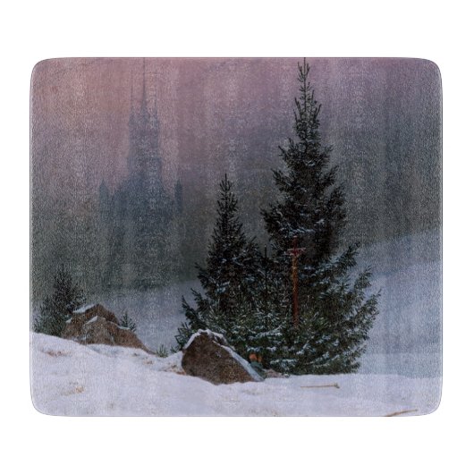 Winterlandschap (door Caspar David Friedrich) Snijplank (Voorkant)