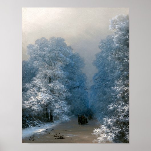 Winterlandschap door Ivan Aivazovsky Poster (Voorkant)