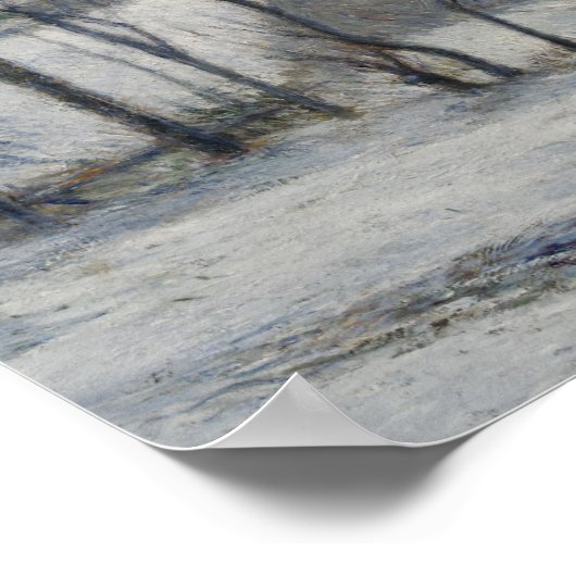 Winterlandschap (door Paul Gaugin) Poster (Hoek)