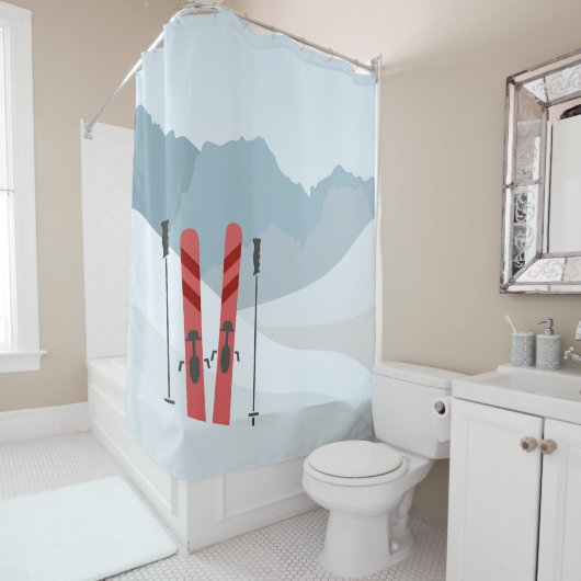 Winterlandschap Douchegordijn (In situ)