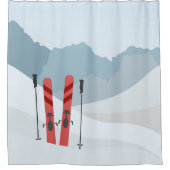 Winterlandschap Douchegordijn (Voorkant)