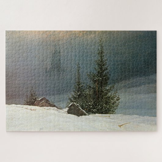 Winterlandschap: een meesterwerk van Friedrich Legpuzzel (Horizontaal)