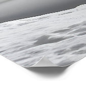 Winterlandschap en -boom, zwart-wit - kunst poster (Hoek)