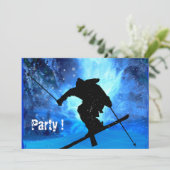 Winterlandschap en Freestyle Skier Kaart (Staand voorkant)