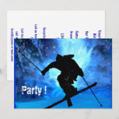 Winterlandschap en Freestyle Skier Kaart (Voorkant / Achterkant)