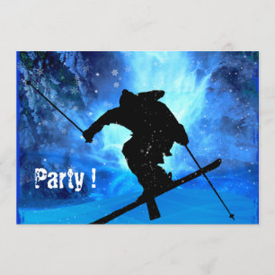 Winterlandschap en Freestyle Skier Kaart