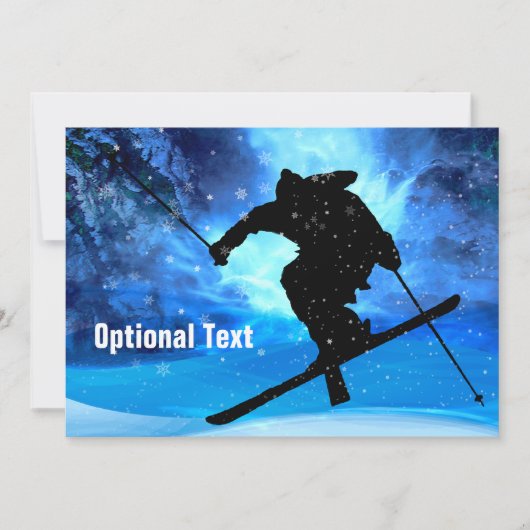 Winterlandschap en Freestyle Skier -  Kaart (Voorkant)