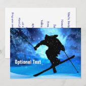 Winterlandschap en Freestyle Skier -  Kaart (Voorkant / Achterkant)