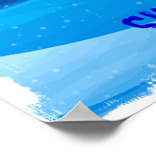 Winterlandschap en Freestyle Skier Poster (Hoek)