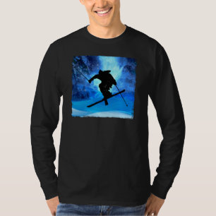 Winterlandschap en Freestyle Skier T-shirt
