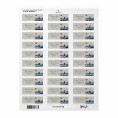 Winterlandschap en Maan Retouradres Etiket (Full Sheet)