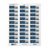 Winterlandschap en Maan Retouradres Etiket (Full Sheet)