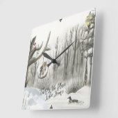 Winterlandschap Er is geen plek zoals thuis Vierkante Klok (Hoek)