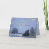 Winterlandschap Feestdagen Kaart (Voorkant)