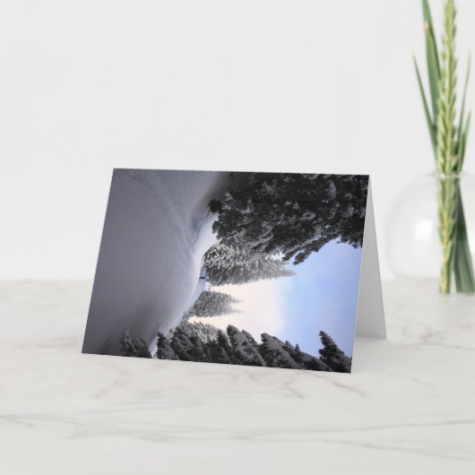 Winterlandschap Feestdagen Kaart (Voorkant)