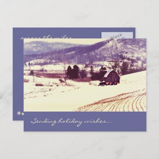 Winterlandschap Feestdagenkaart (Voorkant / Achterkant)