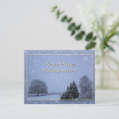 Winterlandschap Feestdagenkaart (Staand voorkant)