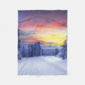 Winterlandschap Fleece Deken (Voorkant)