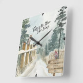 Winterlandschap Geen plaats zoals thuisadres Vierkante Klok (Hoek)