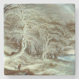 Winterlandschap Gijsbrecht Leytens Stenen Onderzetter