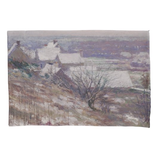 Winterlandschap (Giverny, Normandy, Frankrijk) Kussensloop (Voorkant-Links)