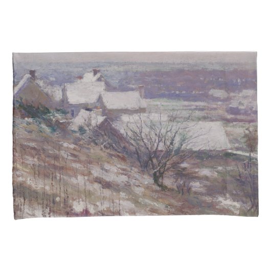 Winterlandschap (Giverny, Normandy, Frankrijk) Kussensloop (Voorkant-Rechts)