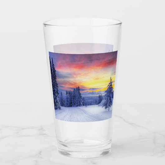 Winterlandschap Glas (Voorkant)
