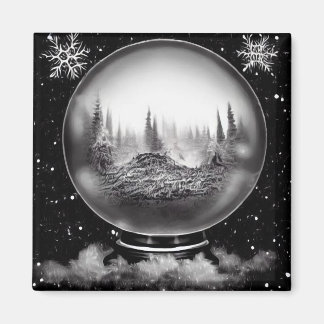 Winterlandschap Globe Magneet