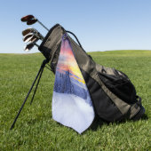 Winterlandschap Golfhanddoek (Groen)