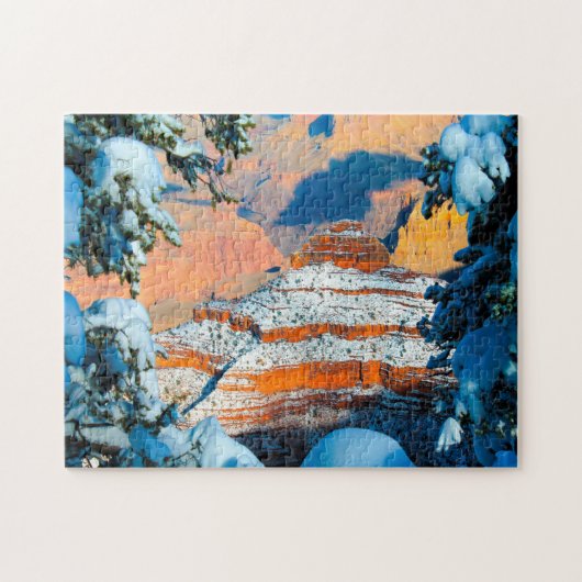 Winterlandschap Grand Canyon. Legpuzzel (Horizontaal)