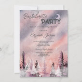 Winterlandschap Greenpine Forest Bachelorette Kaart (Voorkant)