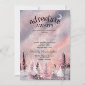 Winterlandschap Greenpine Forest Pensioen Kaart (Voorkant)