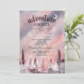 Winterlandschap Greenpine Forest Pensioen Kaart (Staand voorkant)