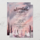 Winterlandschap Greenpine Forest Pensioen Kaart (Voorkant / Achterkant)