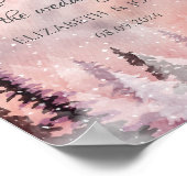 Winterlandschap Greenpine Forest Poster (Hoek)