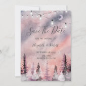 Winterlandschap Greenpine Forest Save the Date (Voorkant)
