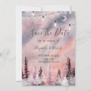 Winterlandschap Greenpine Forest Save the Date